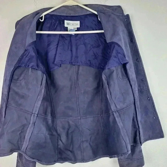 WORTH 100% Leather Jacket Size 10 - Picture 6 of 9